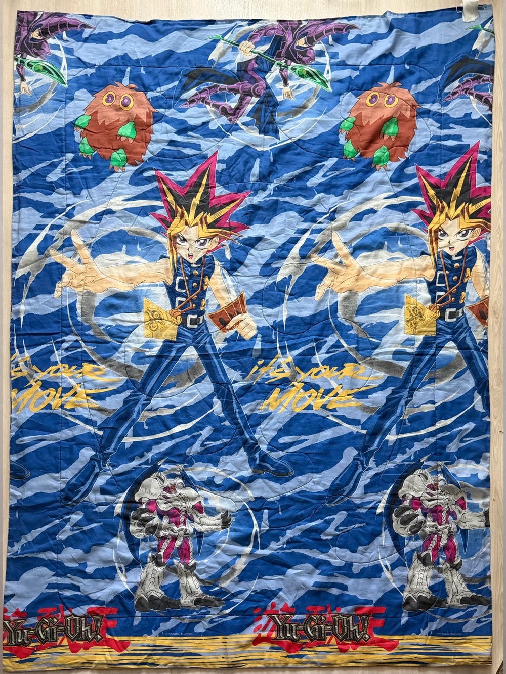 Vintage Yu-Gi-Oh! 1996 Kazuki Takahashi Comforter Blanket Full